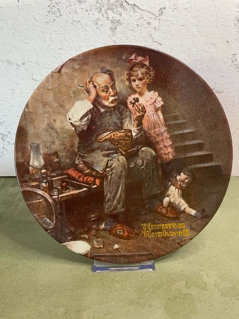 Knowles Norman Rockwell The Cobbler Collector Plate 1978 Heritage Collection